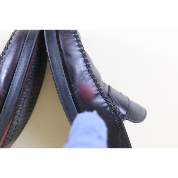 GH Bass Weejuns Womens 11M Red Burgundy  Leather Peggy Penny Mules Loafers Shoes - Picture 7 of 14